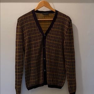 Prada cardigan, blue with gold design